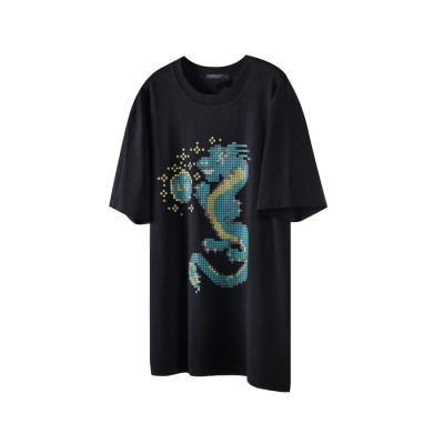 루이비통 남성 라운드 반팔 티셔츠 - Louis vuitton Mens Round Tshirts - lvc1784x