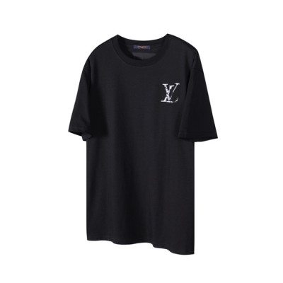 루이비통 남성 라운드 반팔 티셔츠 - Louis vuitton Mens Round Tshirts - lvc1793x