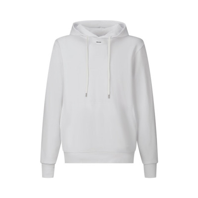 프라다 남성 화이트 후드티 - Prada Mens White Hoodie - prc1819x