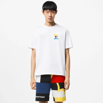 루이비통 남성 라운드 반팔 티셔츠 - Louis vuitton Mens Round Tshirts - lvc1839x