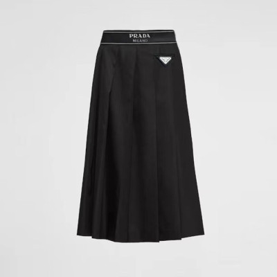 프라다 여성 블랙 롱 스커트 - Prada Womens Black Long Skirts - prc1941x