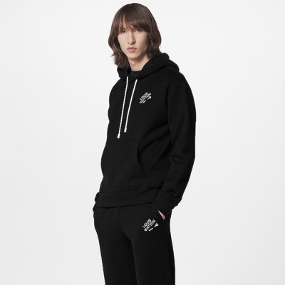 루이비통 남성 블랙 후디 - Louis vuitton Mens Black Hoodie - lvc2248x