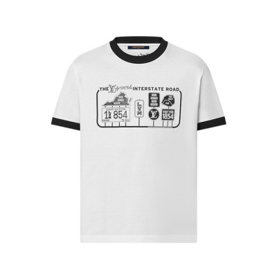 루이비통 남성 라운드 반팔 티셔츠 - Louis vuitton Mens Round Tshirts - lvc2253x