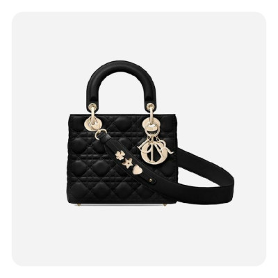 디올 여성 블랙 까나쥬 레이디백 스몰 - Dior Cannage Lady Small Bag- di2606z