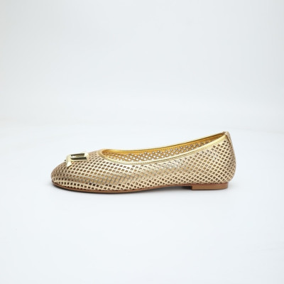 루이비통 여성 골드 플렛 - Louis vuitton Womens Gold Flats - lvs1411x