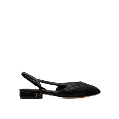 샤넬 여성 퀄팅 슬링백 - Chanel Womens Black Slingback - chs1457x