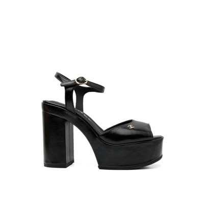 샤넬 여성 하이힐 슬링백 - Chanel Womens Black Slingback - chs1461x