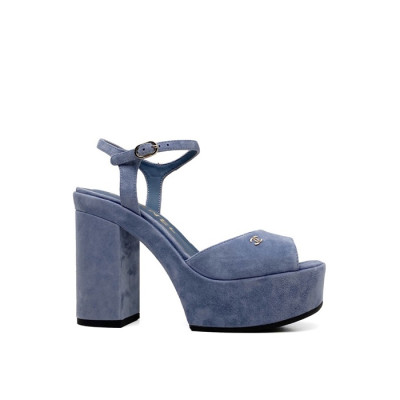 샤넬 여성 하이힐 슬링백 - Chanel Womens Blue Slingback - chs1468x