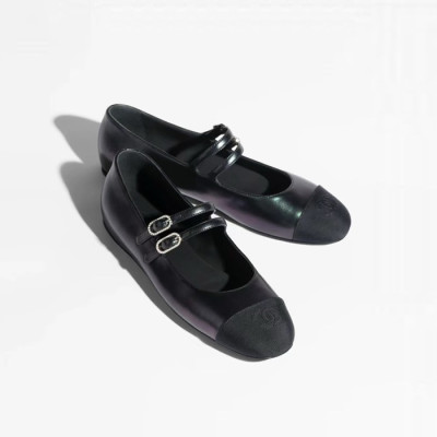 샤넬 여성 블랙 플랫 슈즈 - Chanel Womens Black Flat-shoes - chs1475x