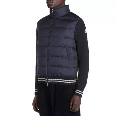 몽클레어 남성 클루니 패치 로고 다운 패딩 - Moncler Mens Navy Down Padding - moc2534x