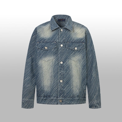 루이비통 남성 데님 재킷 - Louis vuitton Mens Denim Jacket - lvc3021x