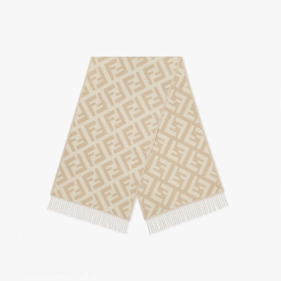 펜디 여성 FF 머플러 - Fendi Womens Beige Muffler - acc2395x