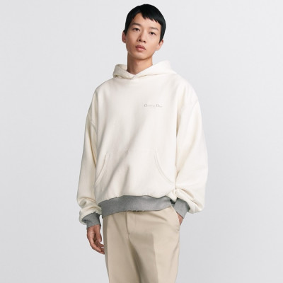 디올 남성 화이트 후드티 - Dior Mens White Hoodie - dic3782x